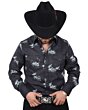 Camisa Vaquera Negra Con Caballos WD 11-883