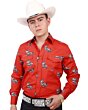 Camisa Vaquera Roja Con Caballos WD 11-884