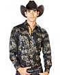 Camisa Vaquera Fina Color Negro-Oro ESDLC 43570
