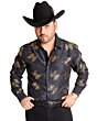 Camisa Vaquera A Cuadros Negra-Oro WD 11-890