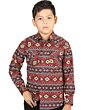 Camisa Color Burgundy-Multicolor Vaquera Para Niño El General 44413