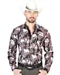 Camisa Vaquera Fina ESDLC 43699 Color Café Diseño Caballos