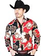 Camisa Vaquera Fina ESDLC 43700 Color Negro Y Rojo