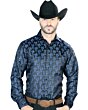 Camisa Negra Con Azul Jacquard Centenario 43707
