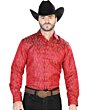 Camisa Fina Jacquard Centenario 43741 Color Rojo