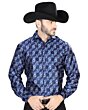 Camisa Fina Jacquard Centenario 43755 Color Azul