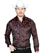 Camisa Negra Con Rojo Jacquard Centenario 43756