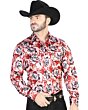 Camisa Roja Casual Estampado Rosas ESDLC 44068