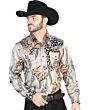 Camisa Vaquera Estampada ESDLC 44102 Color Taupe