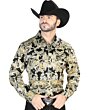 Camisa Vaquera Estampada ESDLC 44106 Color Oro-Negro