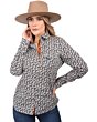 Blusa Vaquera Negra Floreada WD 11-529