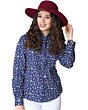 Blusa Vaquera Floreada Azul WD 11-545