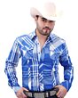 Men's Western Shirt WD Boots 822 Blue