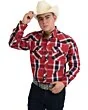 Camisa Vaquera A Cuadros White Diamonds Western Wear 10-935 Color Rojo