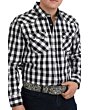Camisa Vaquera Tradicional De Cuadros White Diamonds 10-937 Color Negro / Blanco