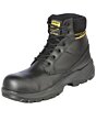 Zapatos de trabajo para hombre Caribú 44366 en piel hungaro color negro, con diseño de agujetas, suela de P.U. de inyección resistente al calor y durabilidad industrial.