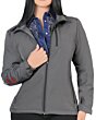 Front view of a woman wearing a gray Danesi 4052 Softshell Jacket.