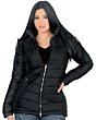 Mujer Latina Luciendo Chamarra Color Negro Con Cremallera Y Capucha Removible