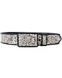 Cinto Negro Hilo De Plata Fino WD 11-1661