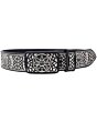 Cinto Negro Hilo De Plata Fino WD 11-1662