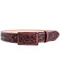 Cinto Vaquero Piel Cincelado Color Cognac WD 11-1532