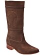 Botas Escaramuza Charra Piel Nobuck De Dama Color Café WD 11-462