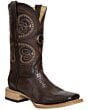 El General 45070 Lizard Brown Boots with Rodeo (Square) Toe