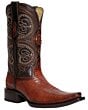 Botas vaqueras El General 45074 de piel de Lizard en color coñac con horma Versace.