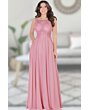 Vestido Largo Fino Color Rosa Lamasini 5670