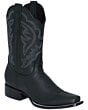 Bota Rodeo De Piel Crazy Negra Para Hombre 124066