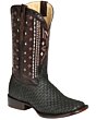 Men's brown Mexican cowboy boots in Petatillo leather with a Rodeo toe, rubber outsole, and leather lining, model El General 44861.