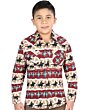 Boys' Cowboy Print Western Shirt in Red and Ivory – El General 44492