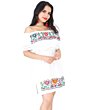 Vestido Bordado Juvenil Mini 602219 Color Blanco