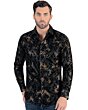 Camisa Lamasini Negra Corte Moderno 0109