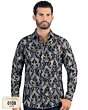 Camisa Lamasini Gris Corte Moderno 0109