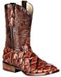 Botas Rodeo Exóticas Monster Fish Color Cognac 100 Años 51361