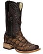 El General 45084 Monster Fish Rodeo Boots – Brown Square Toe with Exotic Pirarucu Leather