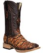 Botas El General 45085 de Piel de Pirarucu – Color Cognac, Punta Cuadrada con Estilo Exótico