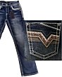 Pantalones Mezclilla Modern Boot Montero 4595 Color Azul Medio