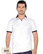 Playera Lisa Blanca Diseño En Cuello Lamasini 29215