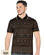 Playera Negra Diseño Geométrico Completo Lam 28205
