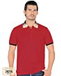 Playera Lisa Diseño En Cuello Roja Lamasini 29215
