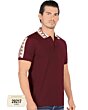 Playera Lamasini Lisa Con Diseño En Cuello y Mangas Color Vino 29217