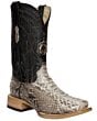 El General 45090 Python Natural Boots – Rodeo Toe with Exotic Leather