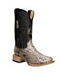 El General 45090 Python Natural Boots – Rodeo Toe with Exotic Leather