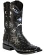 Botas Rodeo Imitación Avestruz Negras El General 51240