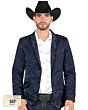 Saco Solapa Bordada Color Navy Lamasini 507