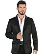 Saco Fino Negro Bordado Negro LAM-494