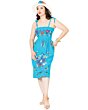 Vestido Bordado Artesanal 603076 Color Azul