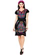 Vestido Bordado Artesanal 603093 Color Negro Look